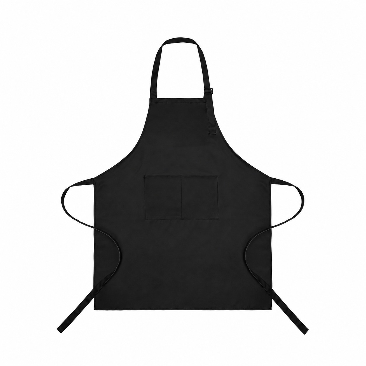 Full Length Polyester Bib Apron — Black