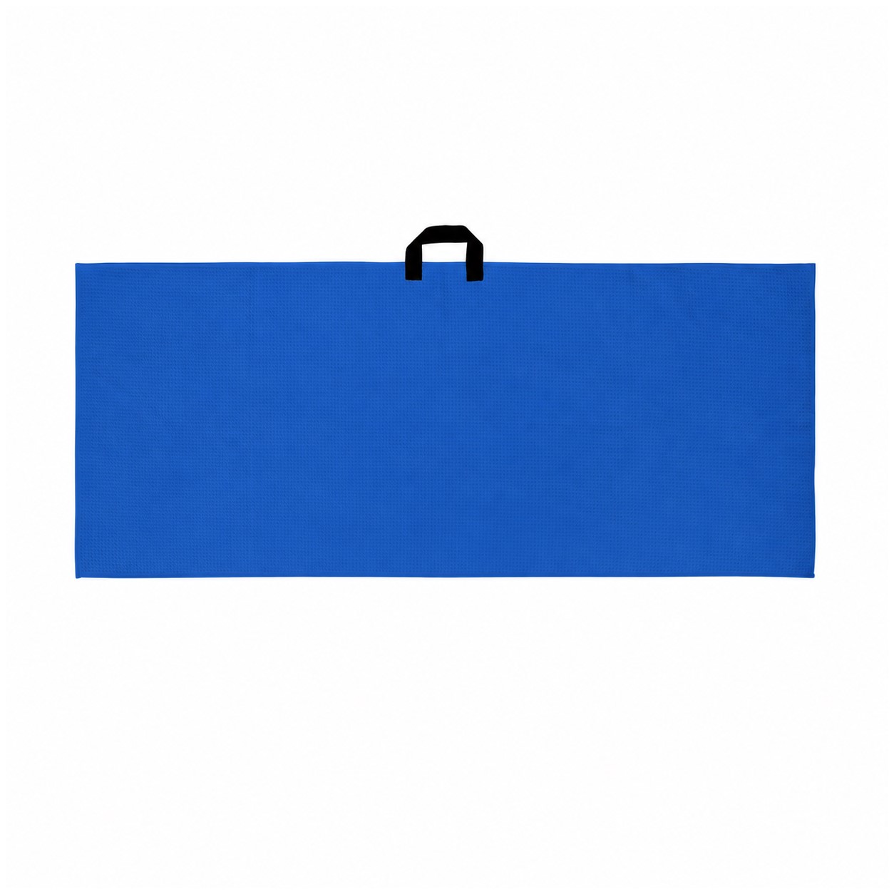 Waffle Golf Towel With Webbing Loop — Blue