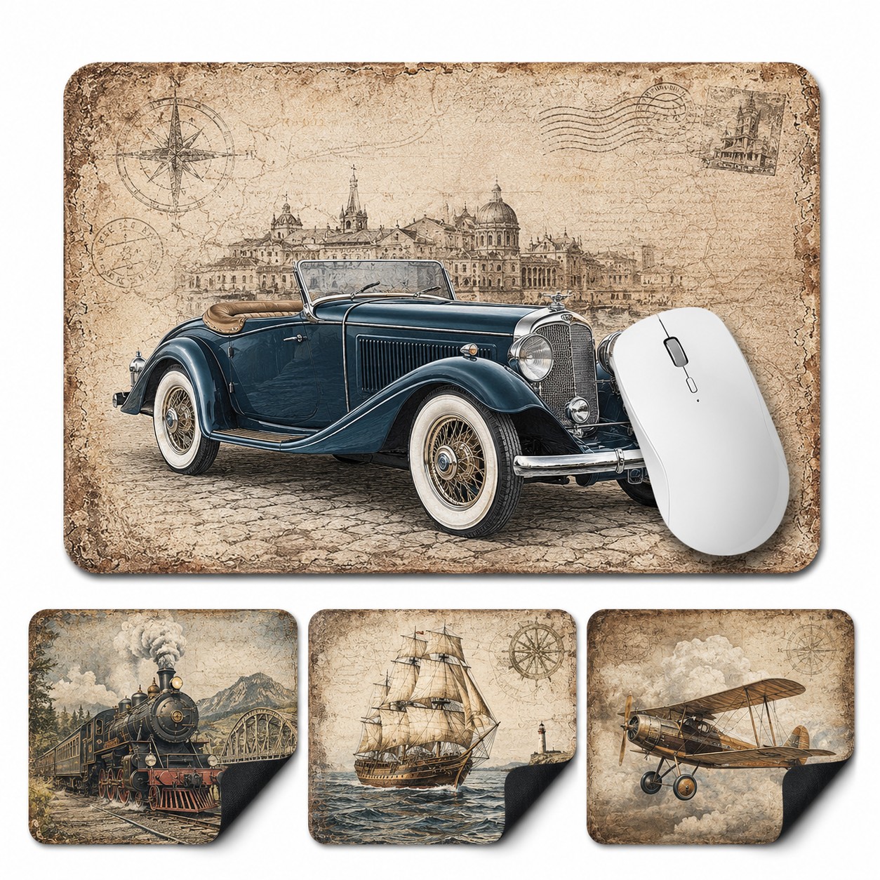 Thin Fabric Mouse Pad With Rubber Base