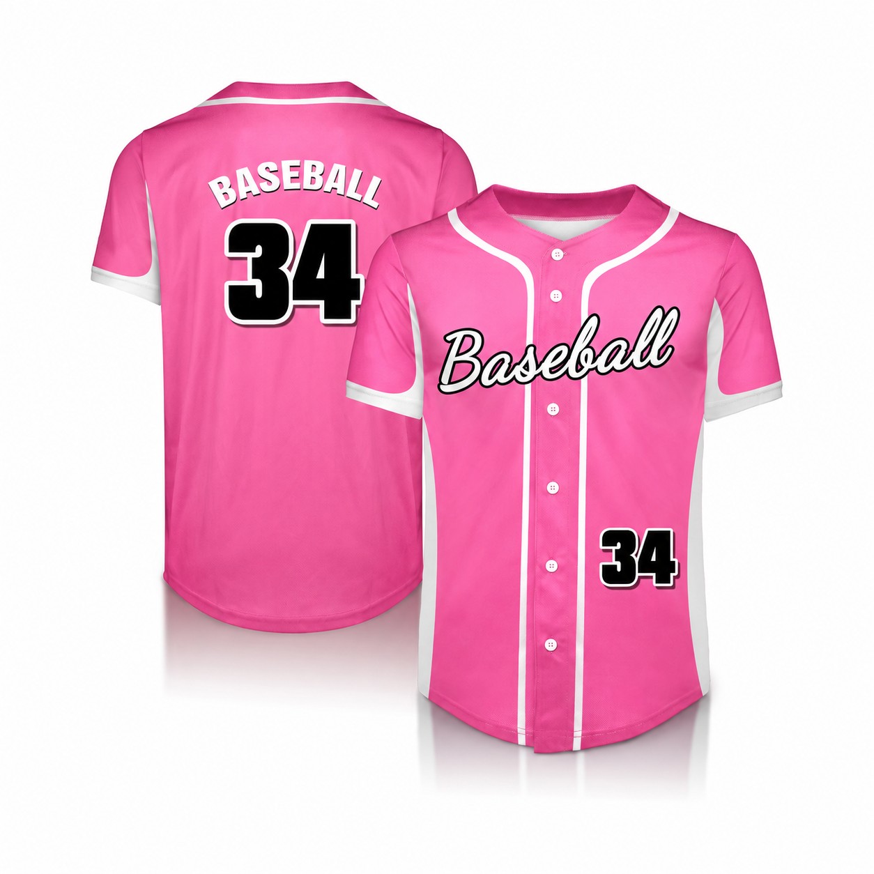 Interlock Mesh Fabric Sports Jersey — Pink