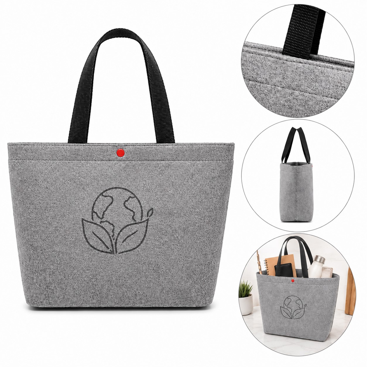 Structured Felt Everyday Tote Bag