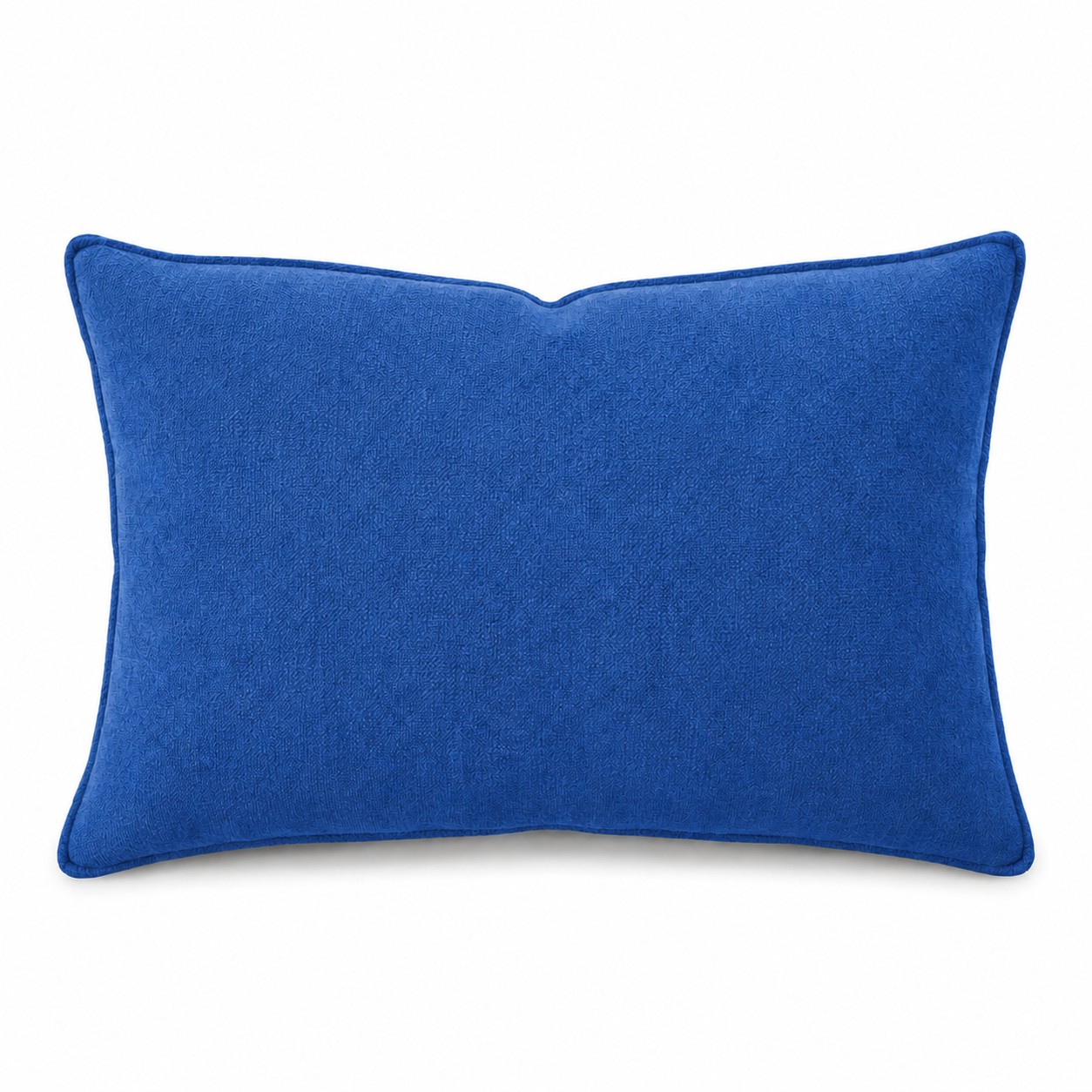 Zippered Plush Lumbar Pillow With Insert — Blue