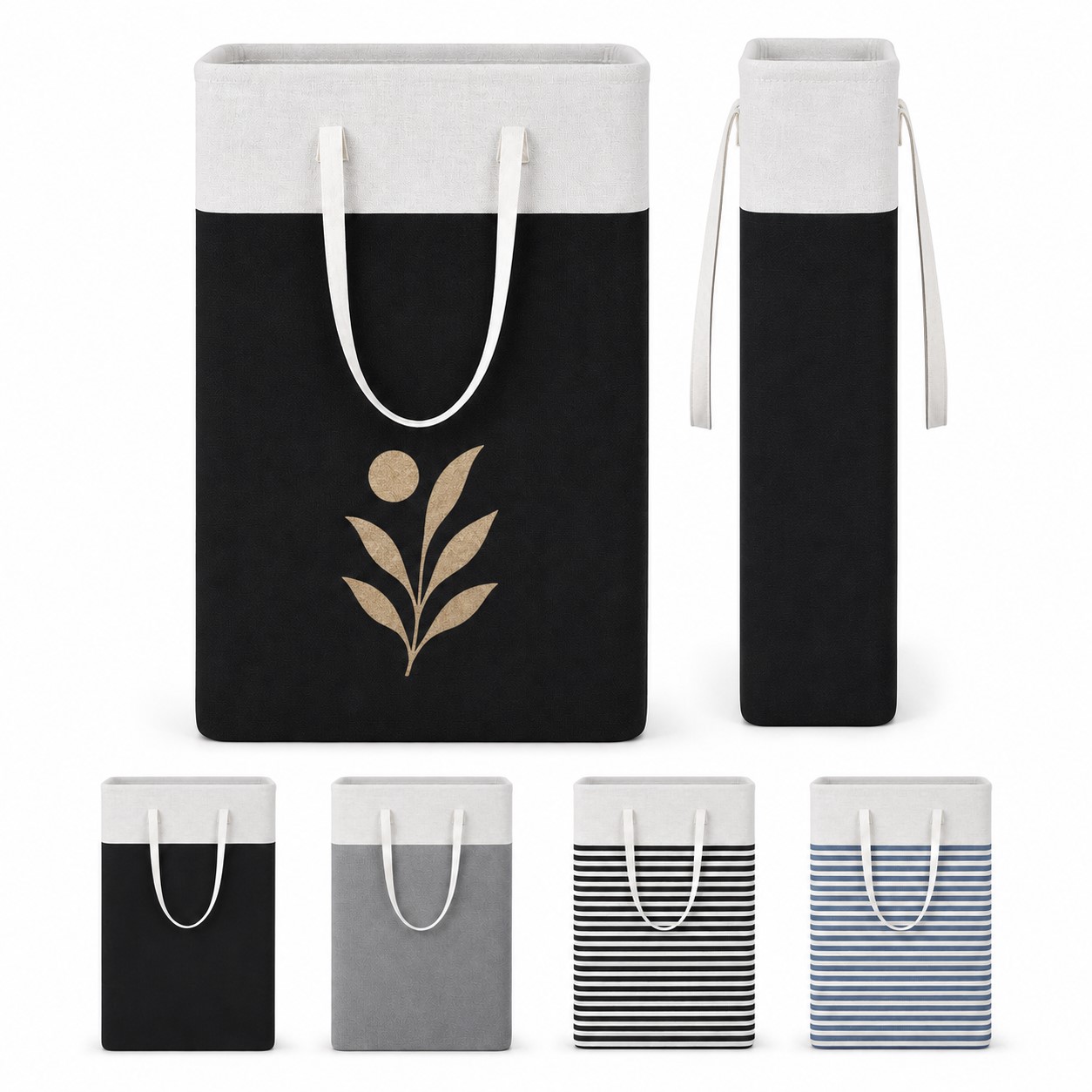 75 Liter Waterproof Cotton Flax Laundry Basket