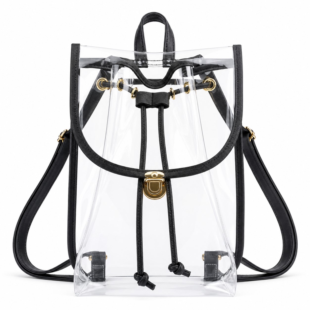 Clear PVC Cord Closure Backpack — view 2
