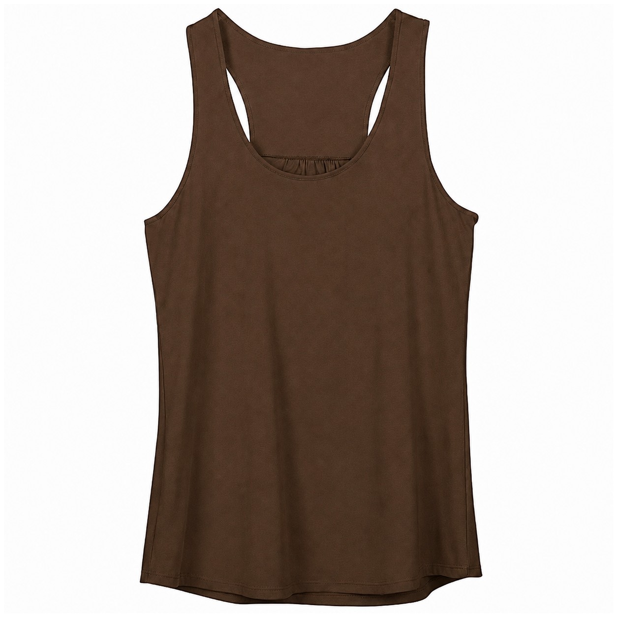 Ladies' Cotton Racerback Tank Top — Brown