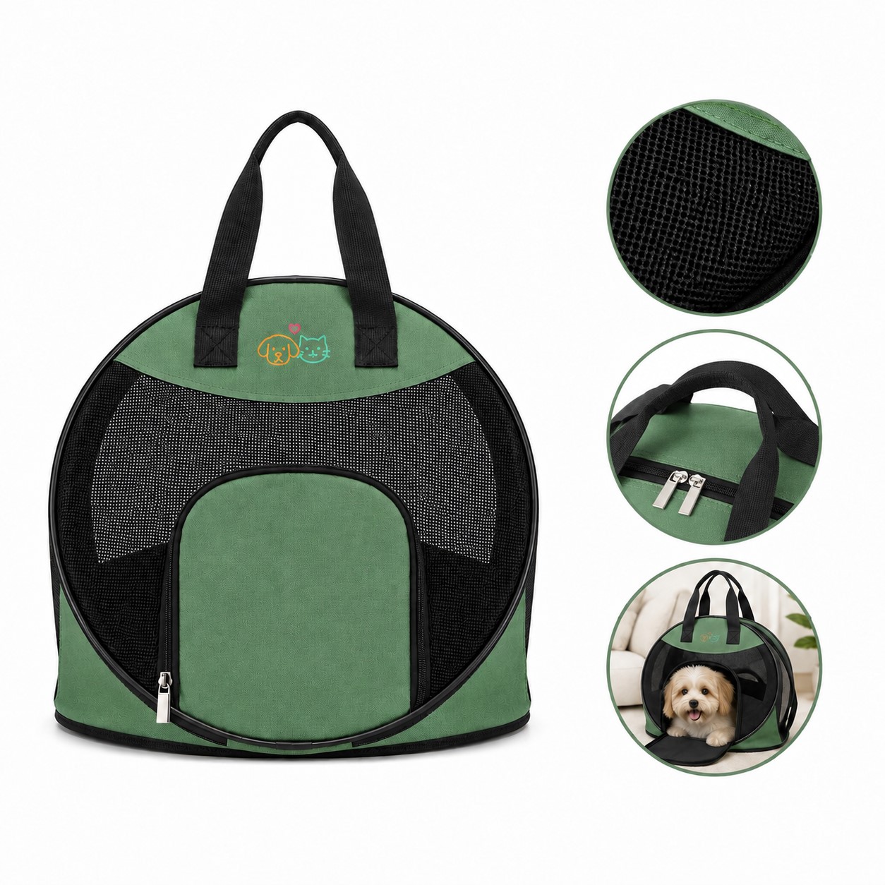 Foldable Mesh Pet Carrier Bag