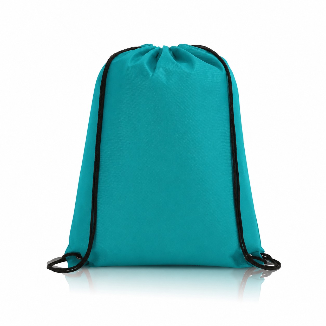 80GSM Non-Woven Drawstring Bag — Teal Blue