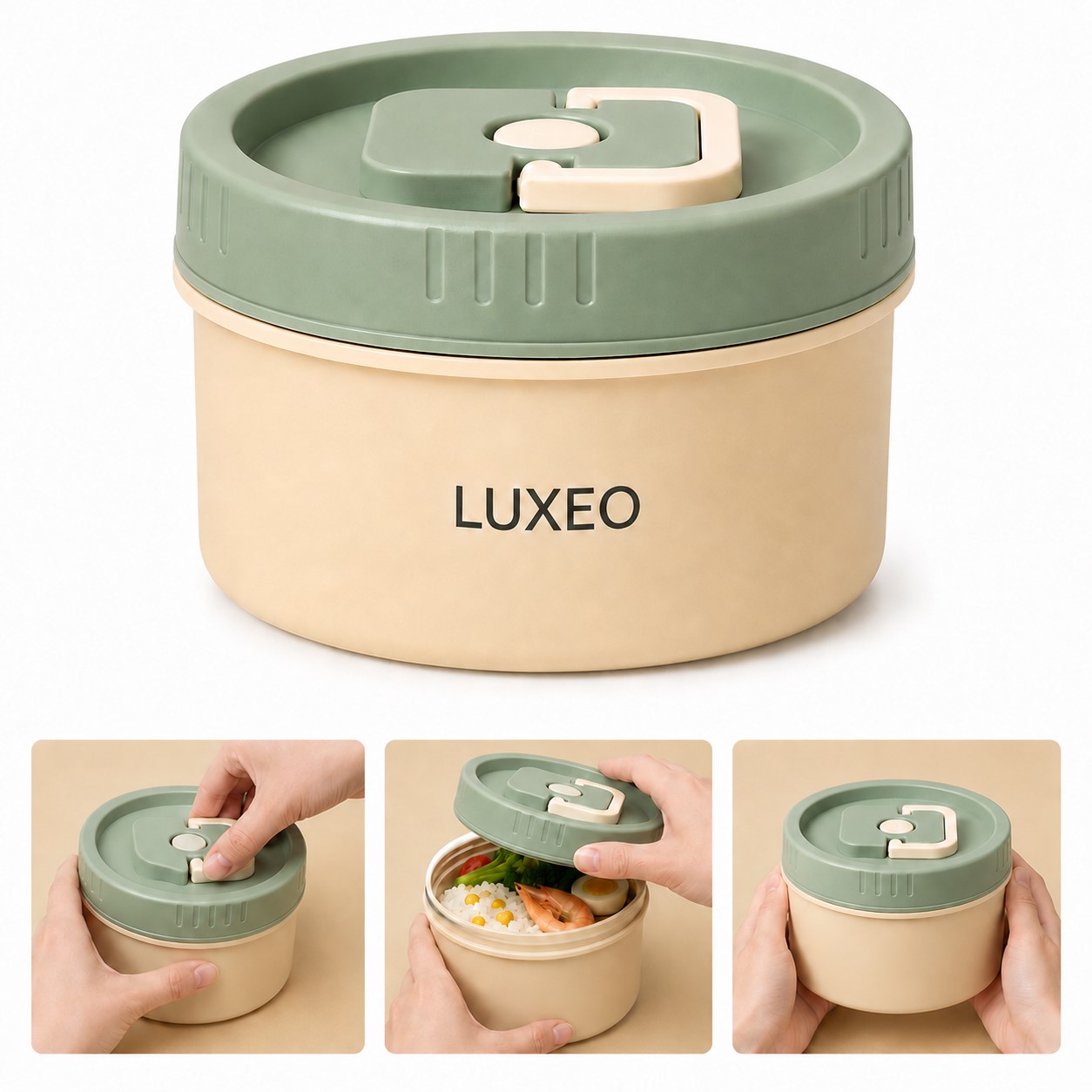 Insulated Stainless Steel Round Lunch Container