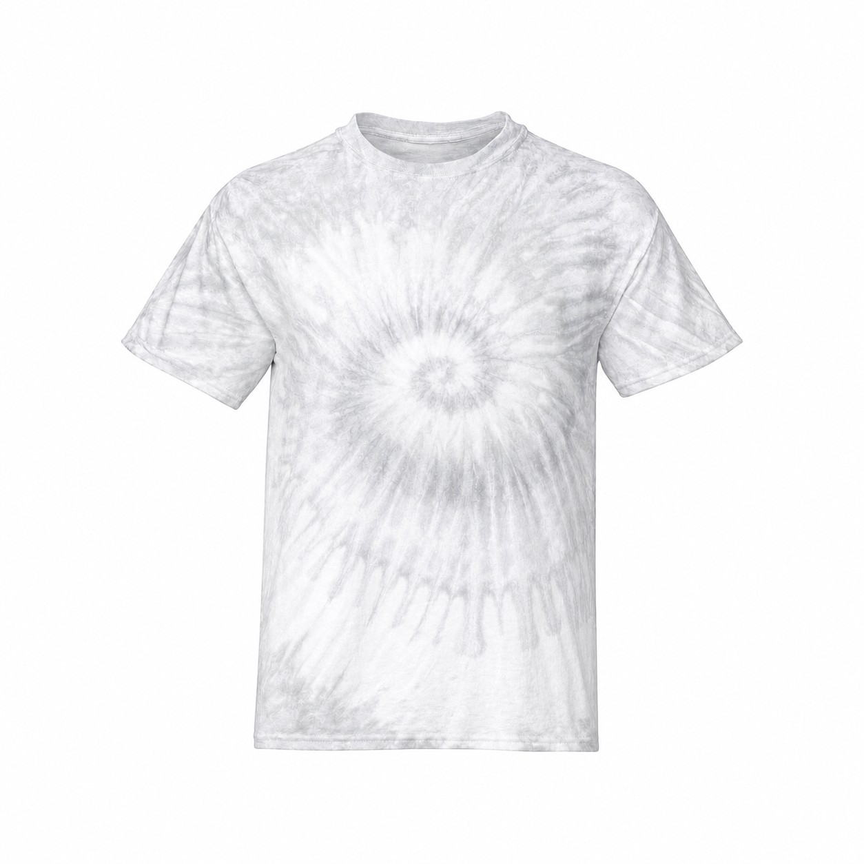 Spiral Tie Dye Cotton T Shirt — White