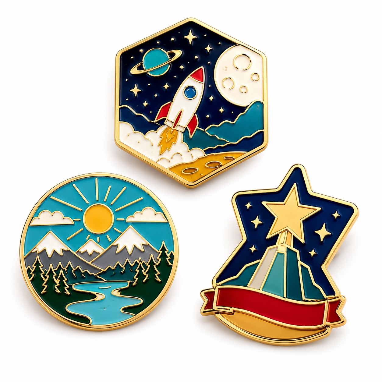 One Inch Hard Enamel Badge