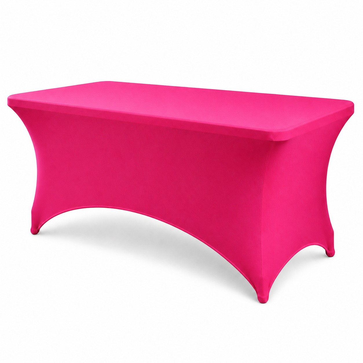 Fitted Spandex Event Tablecloth — Rose Red
