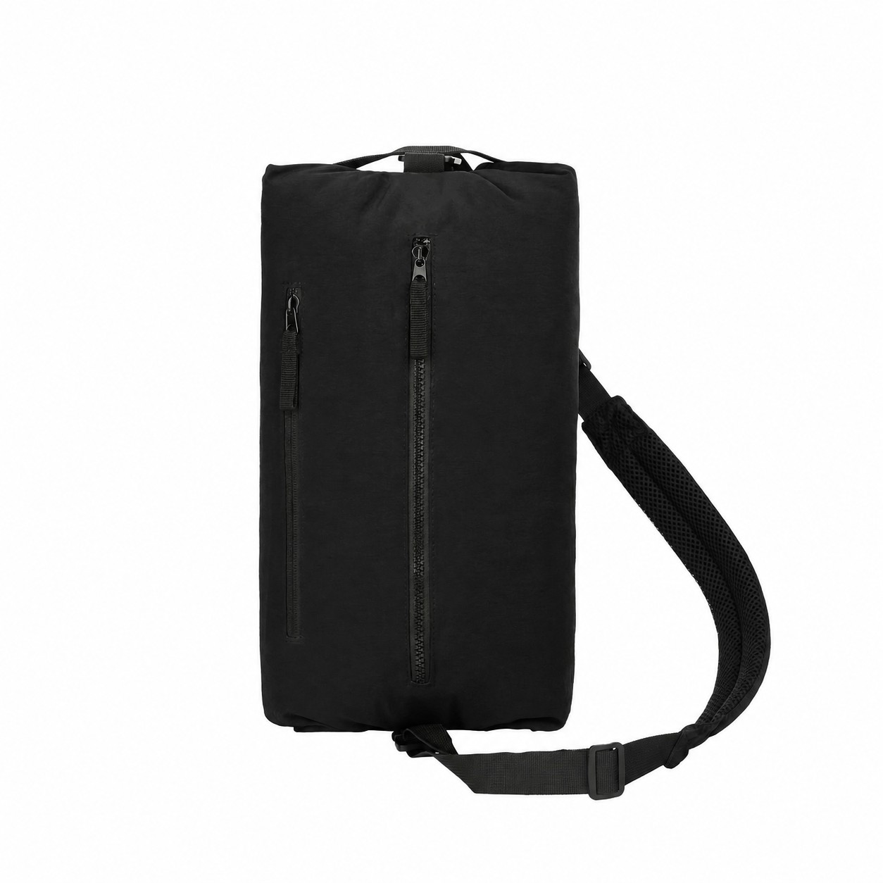 Water Resistant Crossbody Sling Bag — Black