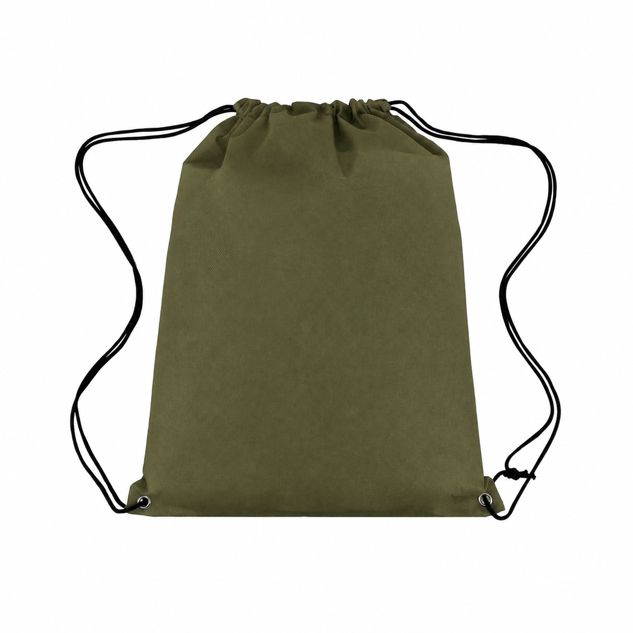 80GSM Non-Woven Metal Grommets Drawstring Bag — Army Green