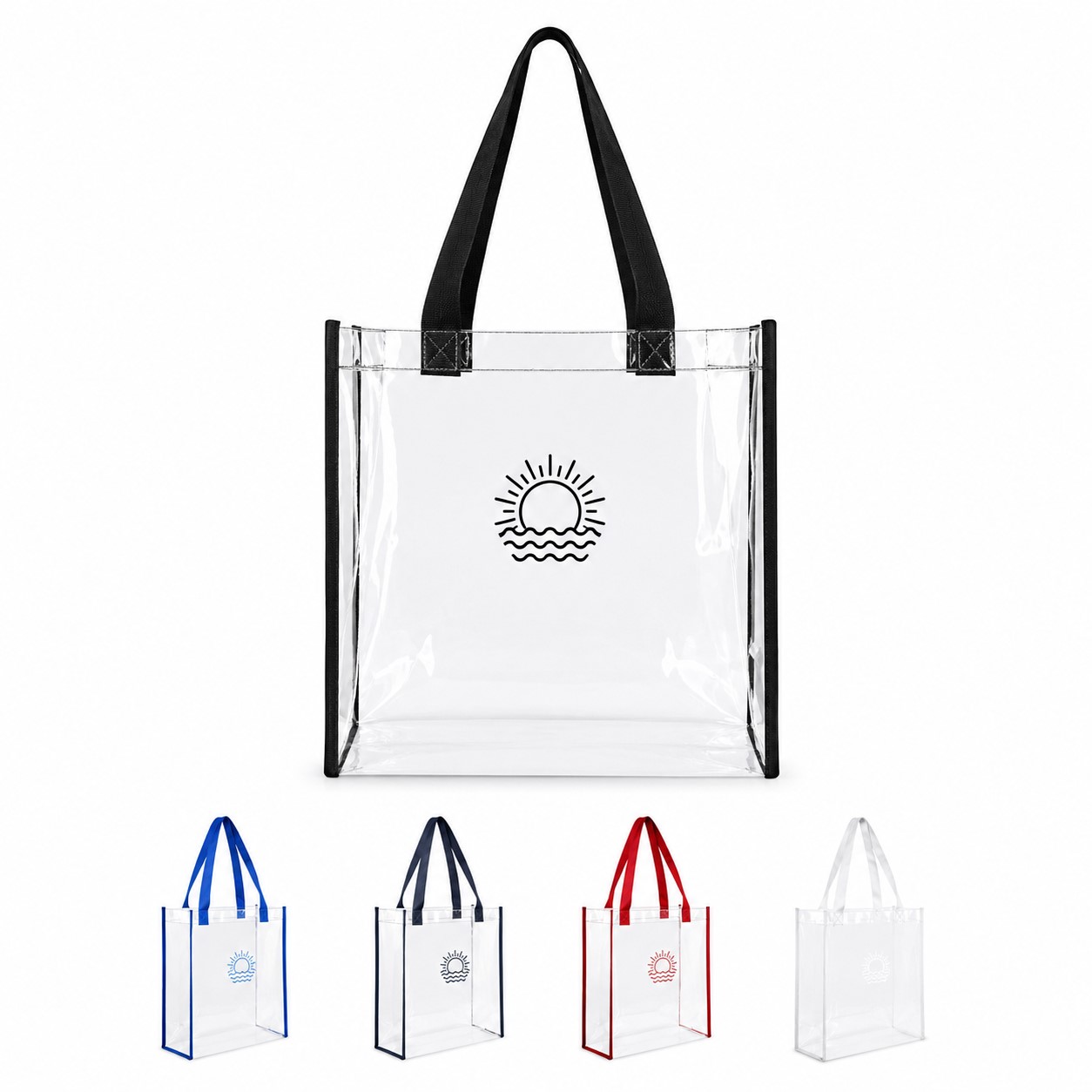 Transparent PVC Gusseted Event Tote Bag