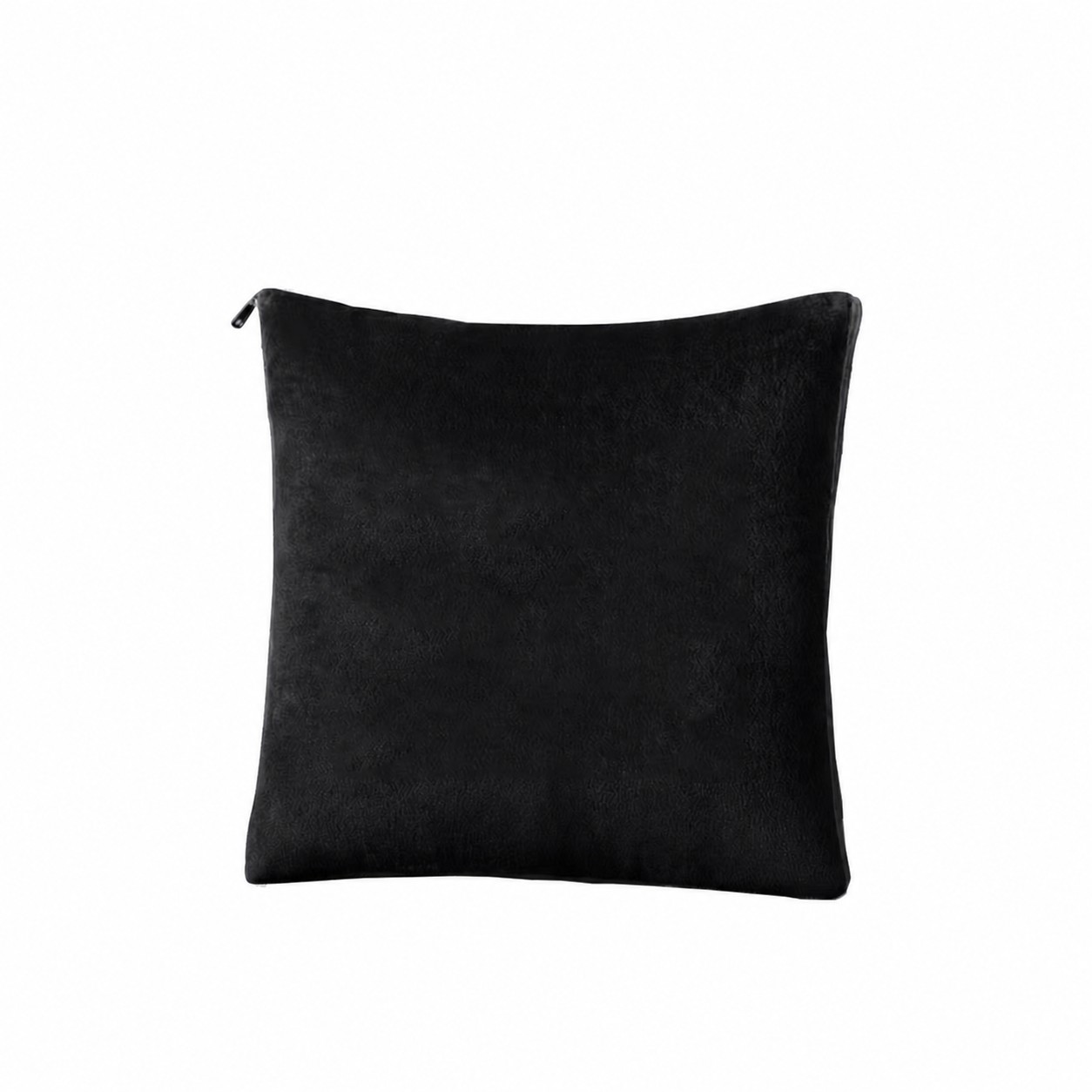 Dutch Velvet Travel Blanket Pillow — Black