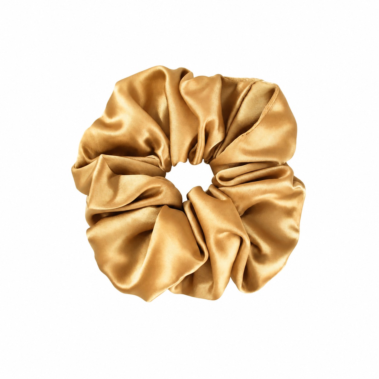 Satin Elastic Hair Scrunchie — Gold