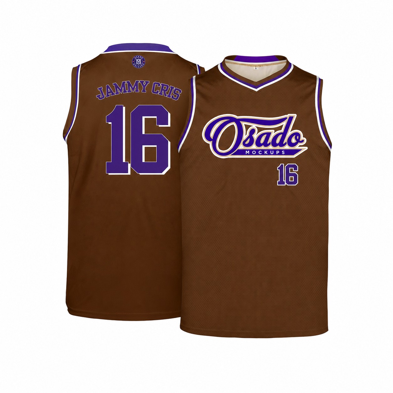 Polyester Basketball Team Jersey — Brown