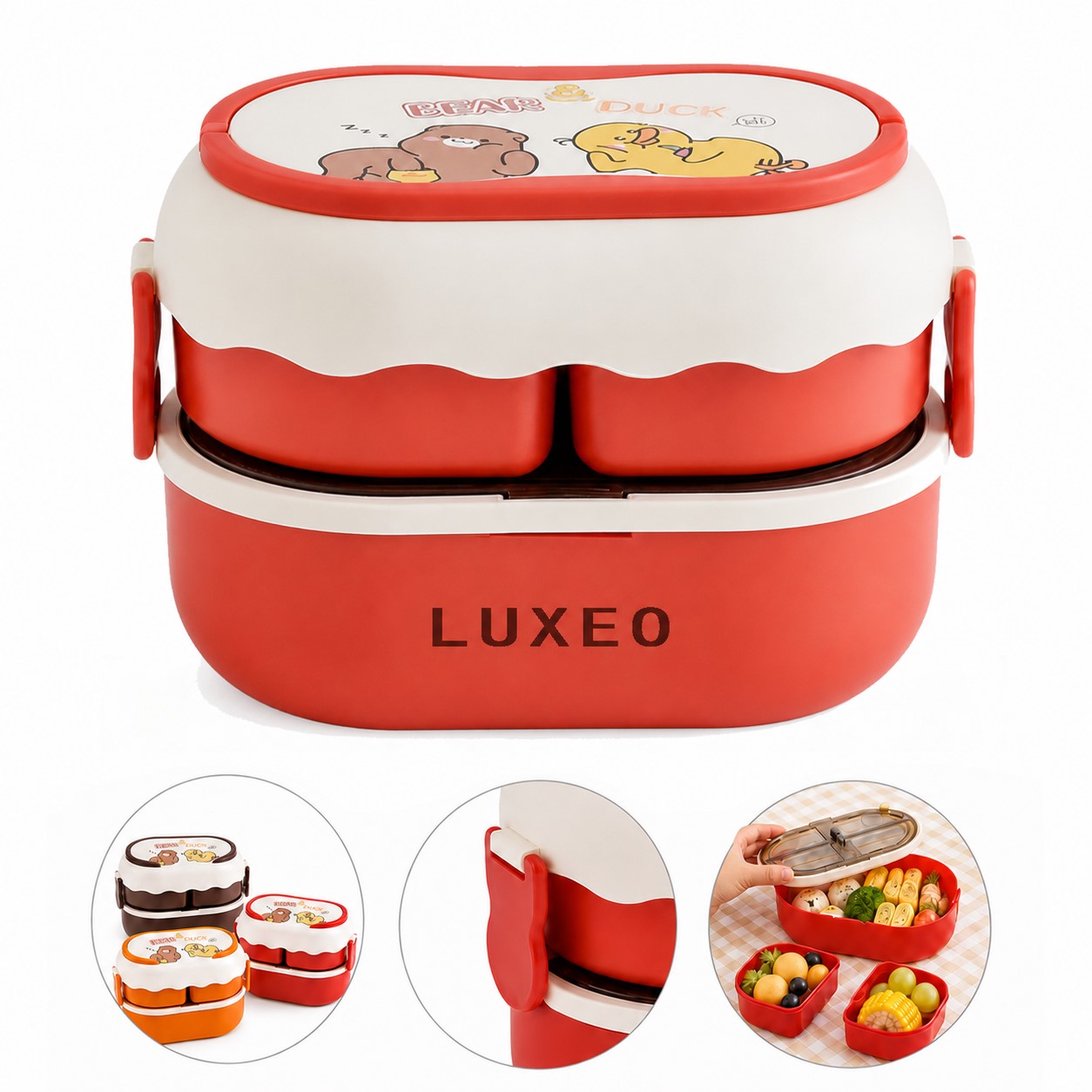 Handled Two Section Polypropylene Food Container