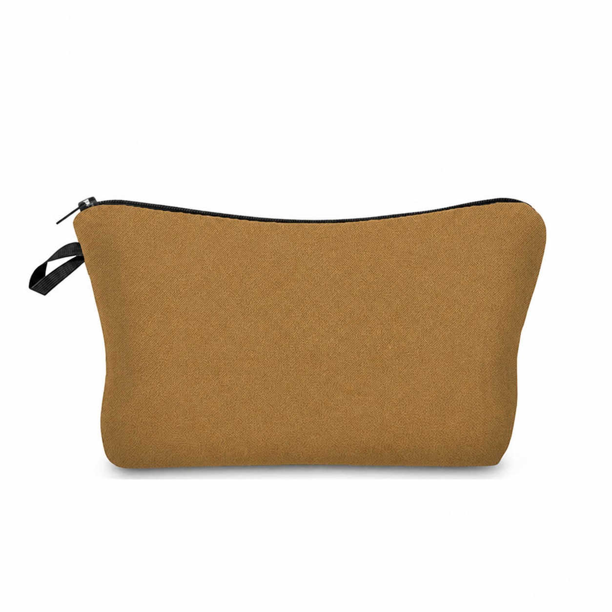 Polyester Cosmetic Travel Zipper Pouch — Bronze Gold