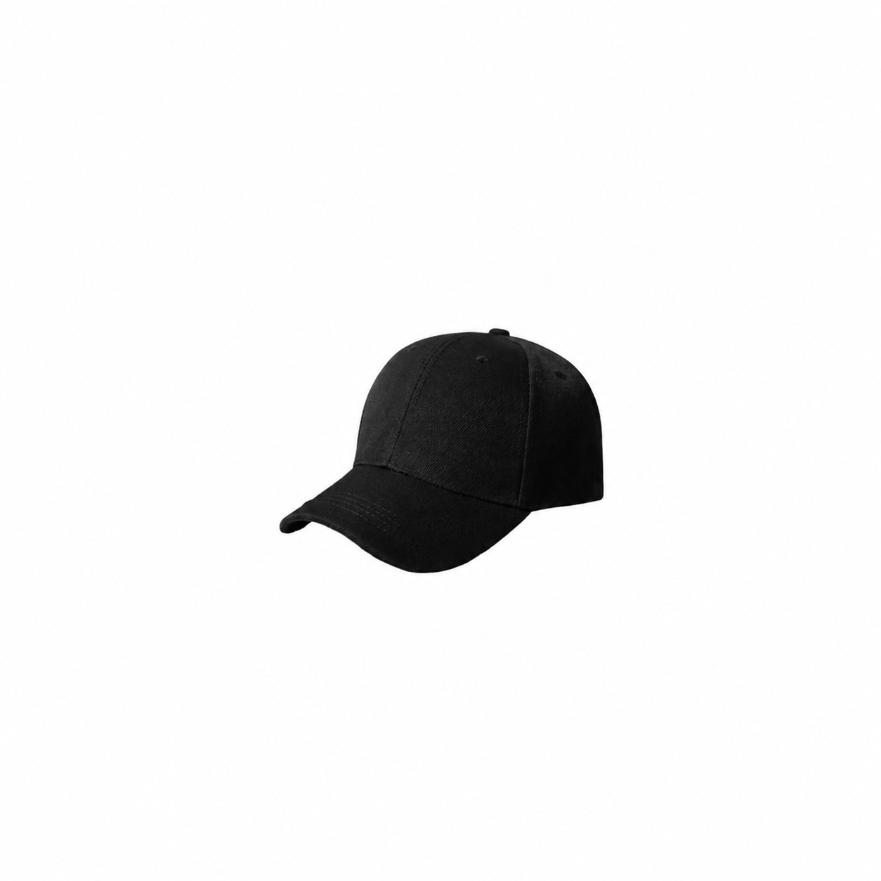 Mid Profile Baseball Cap — Black