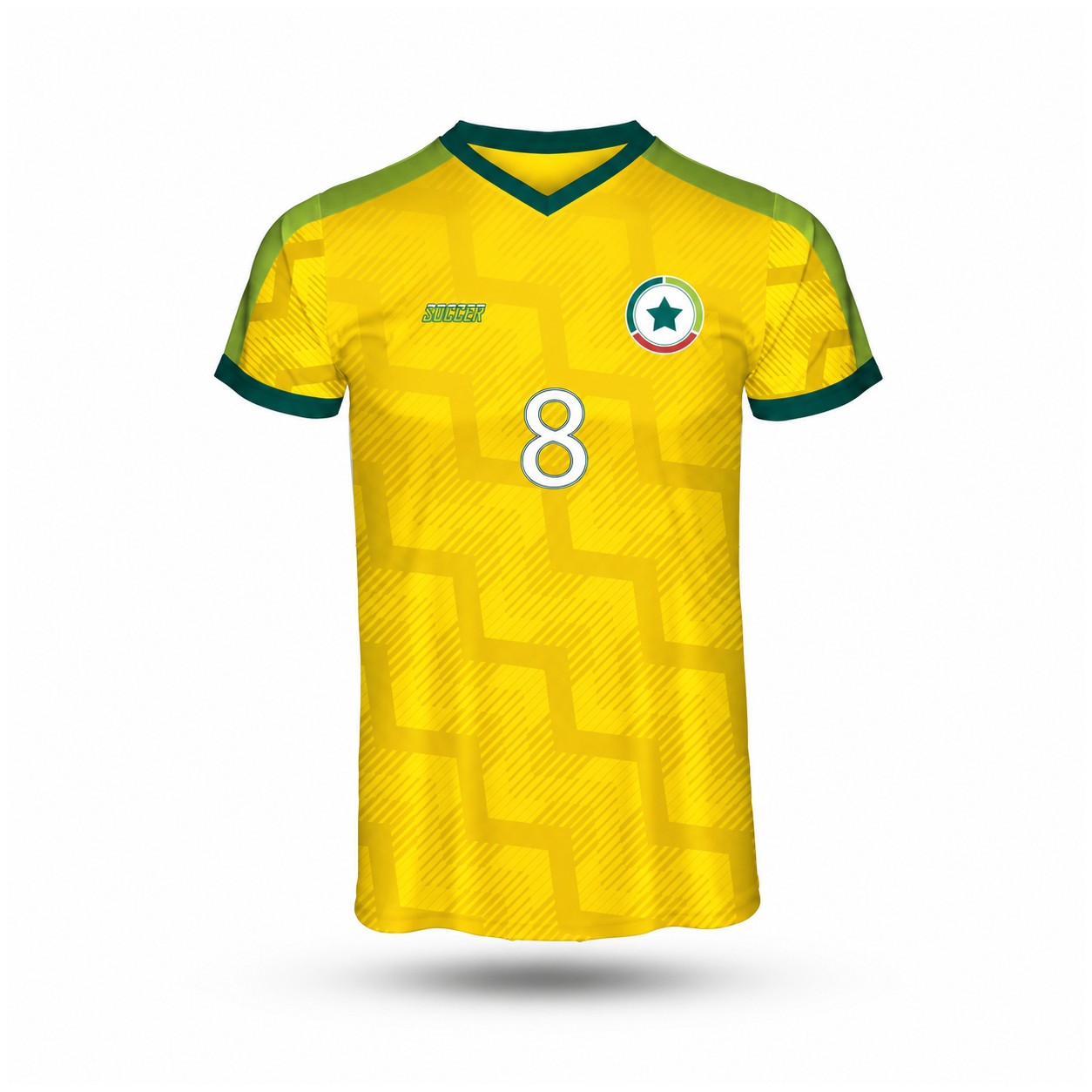 Performance Crew Neck Soccer Jersey — Yellow
