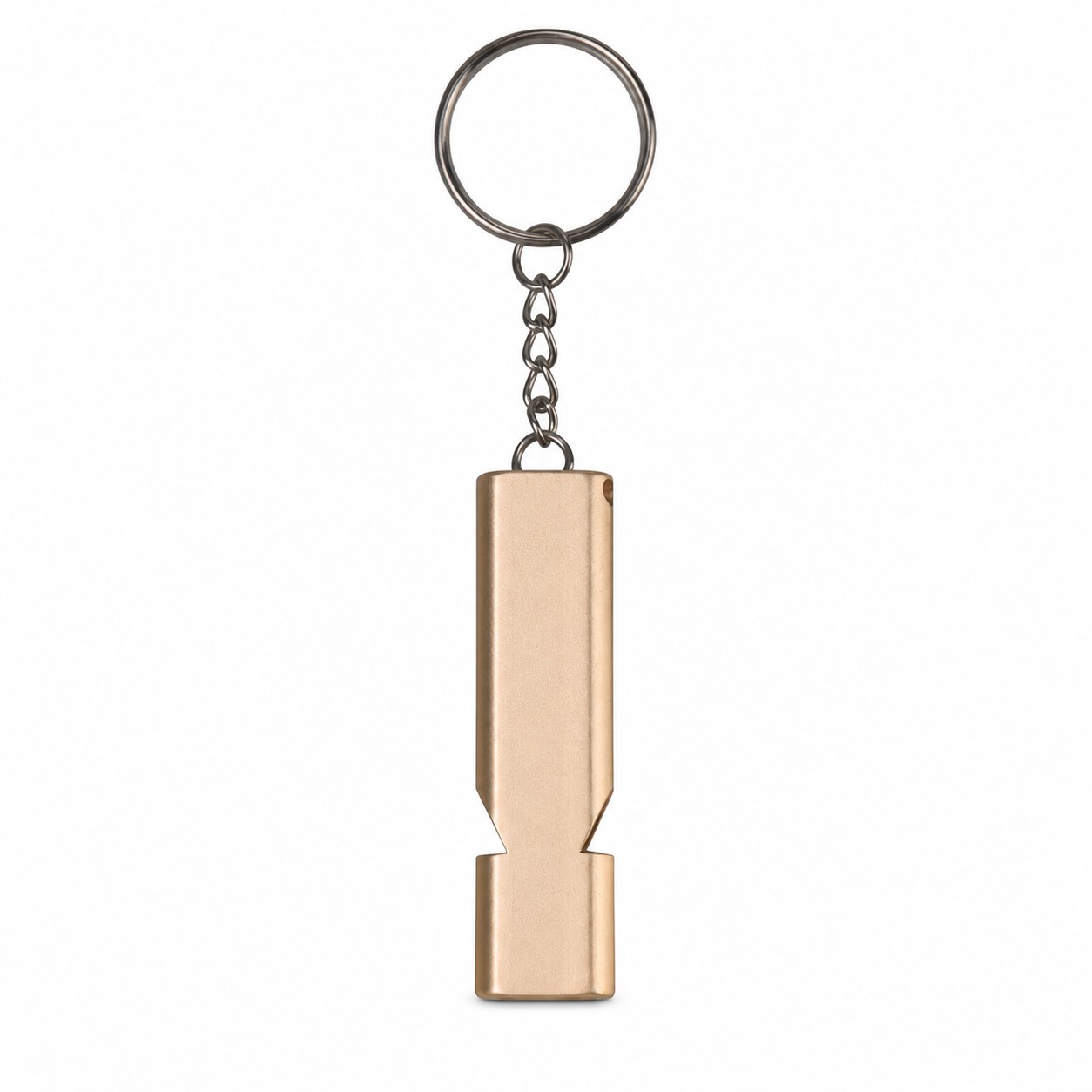 Dual-Frequency Aluminum Survival Whistle Keychain — view 2