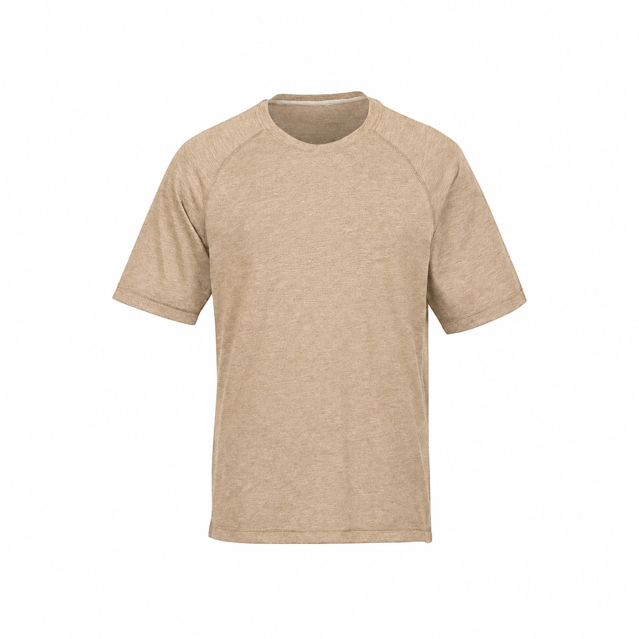 Men's Tri-Blend Moisture-Wicking Raglan T-Shirt — Tan Beige