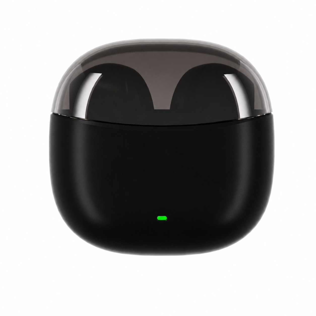 Mini Wireless Earbuds With Clear Case — Black