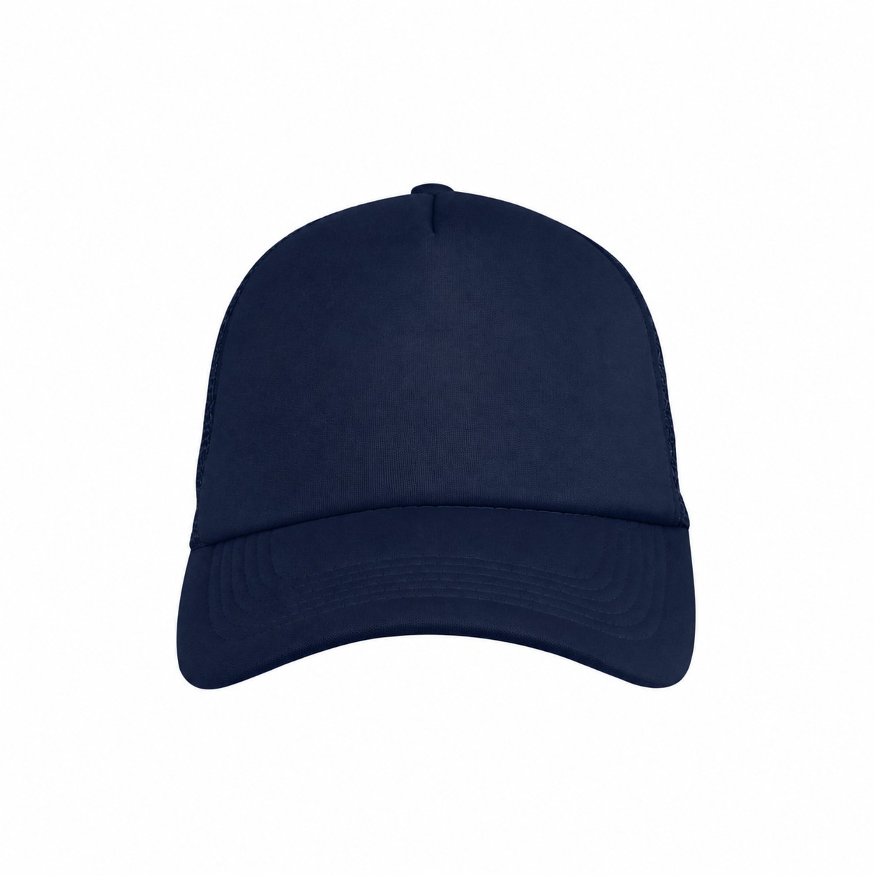 22.8-Inch Five-Panel Foam Trucker Cap — Navy Blue