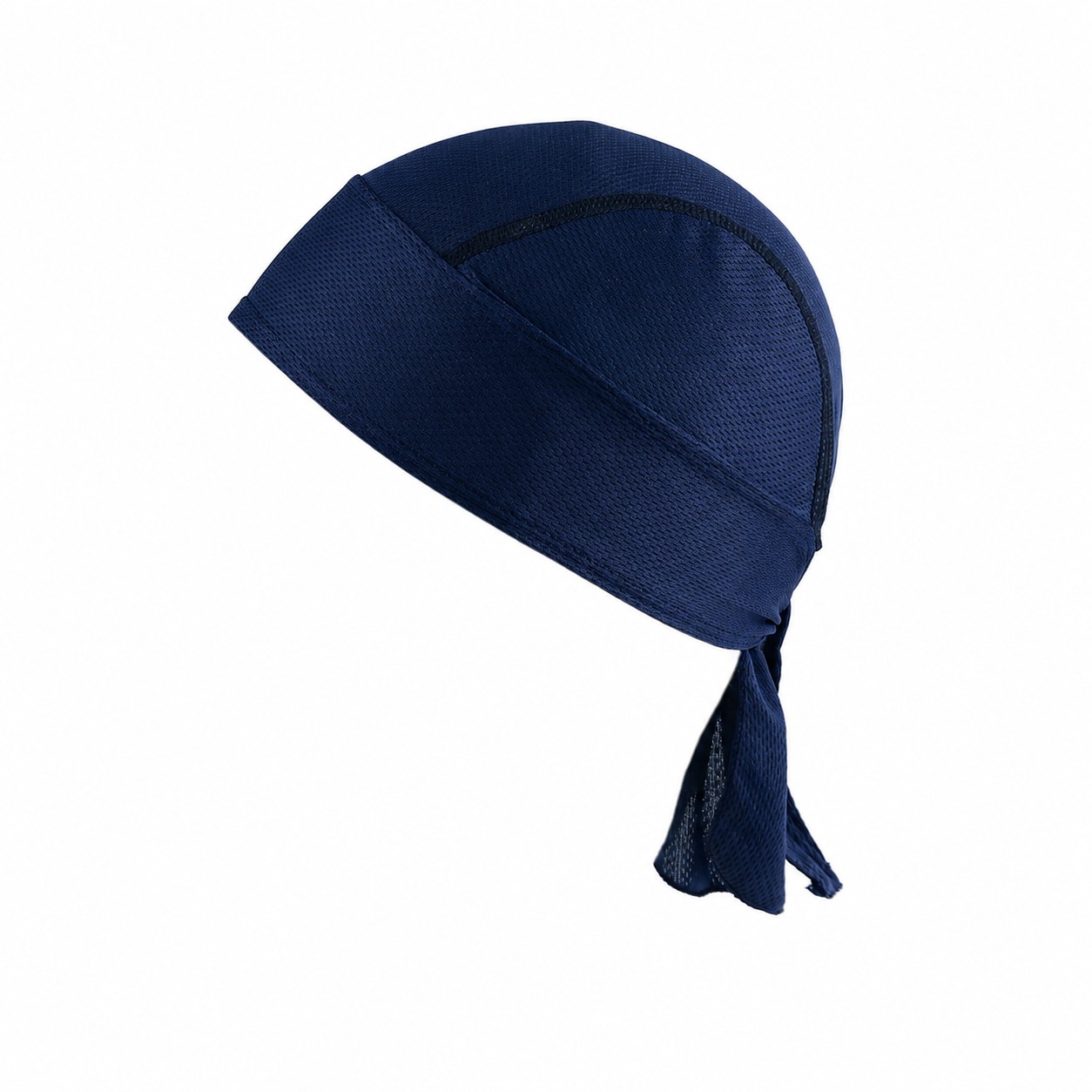 Polyester Mesh Tie Back Durag — Navy Blue