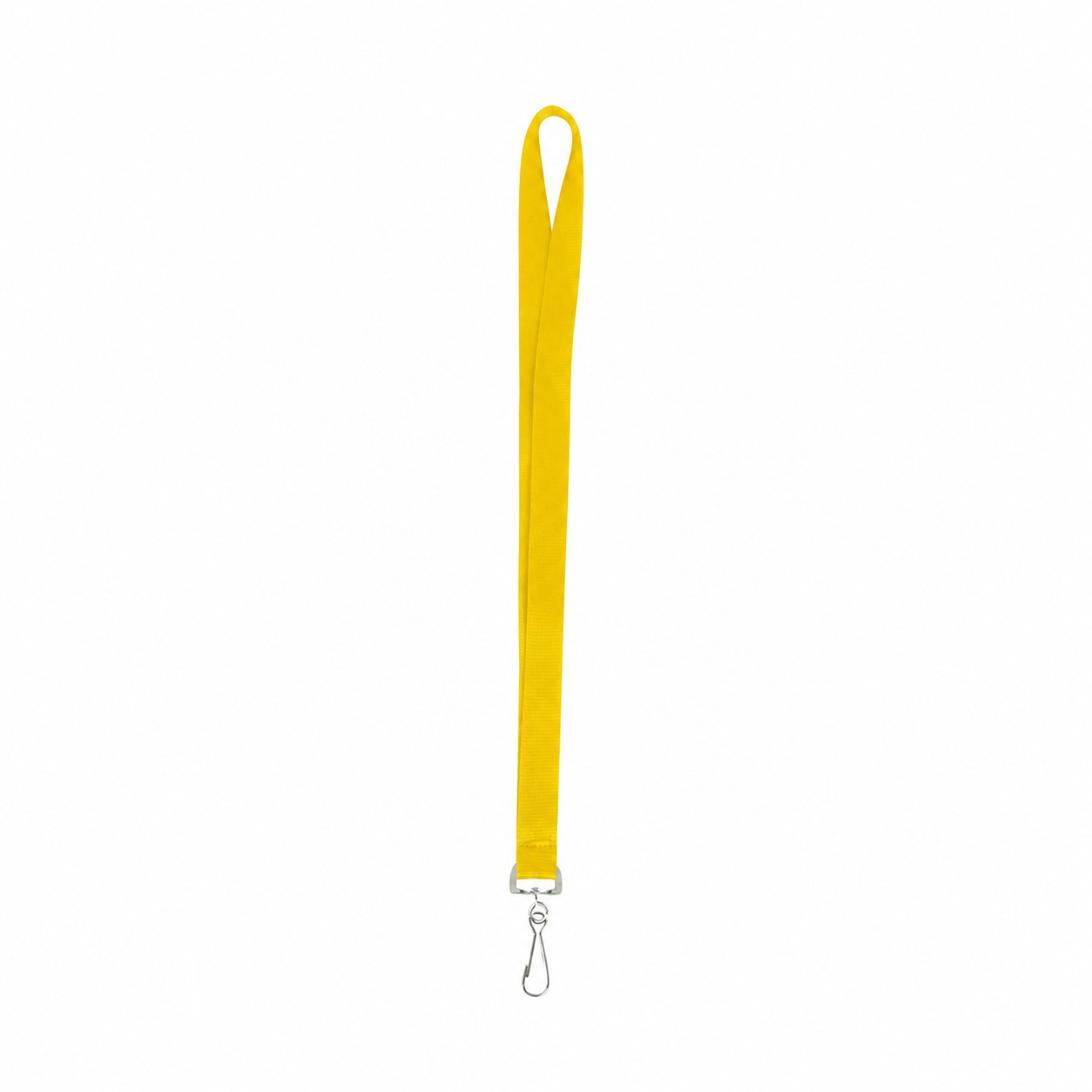 Textured Polyester Badge Lanyard — Yellow