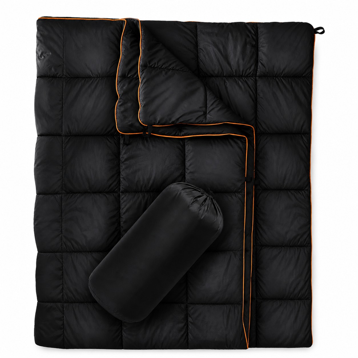 Waterproof Quilted Travel Blanket — Black