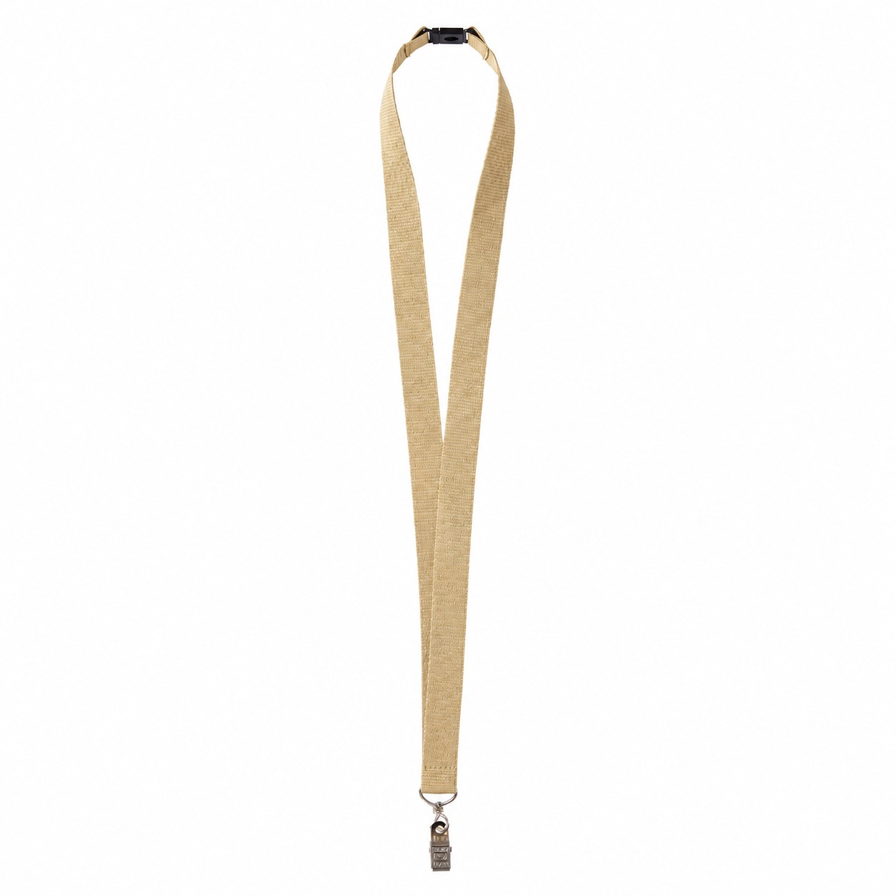 Three Quarter Inch Polyester Breakaway Lanyard — Tan Beige
