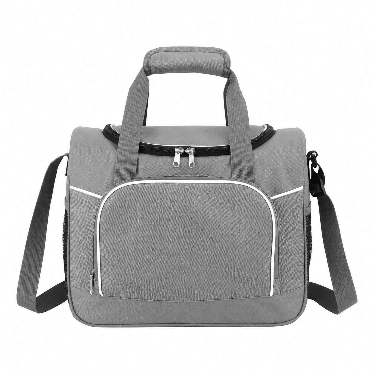 24-Can Insulated Convertible Duffel Cooler — Gray
