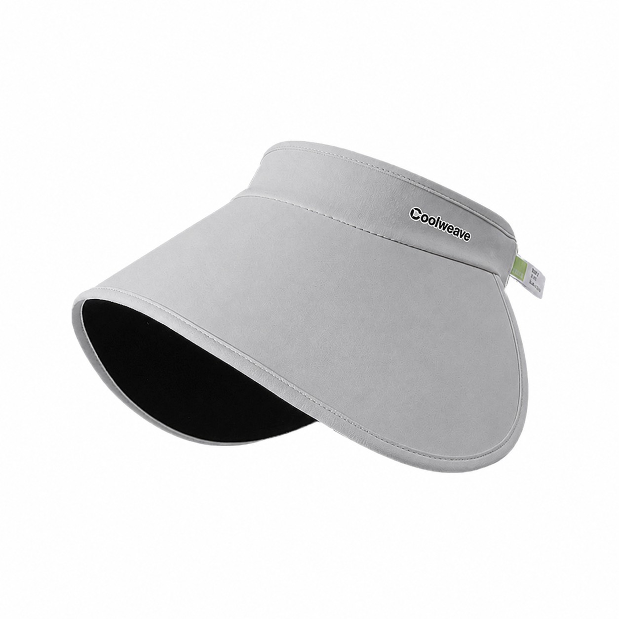Polyester Rollable Open Top Sun Visor — Light Gray