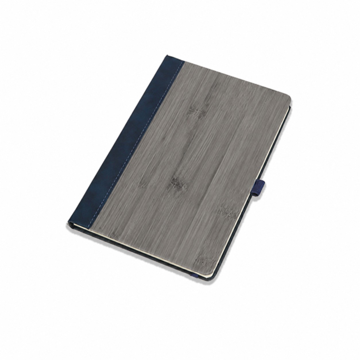 A5 Bamboo Grain PU Soft Cover Notebook — Gray