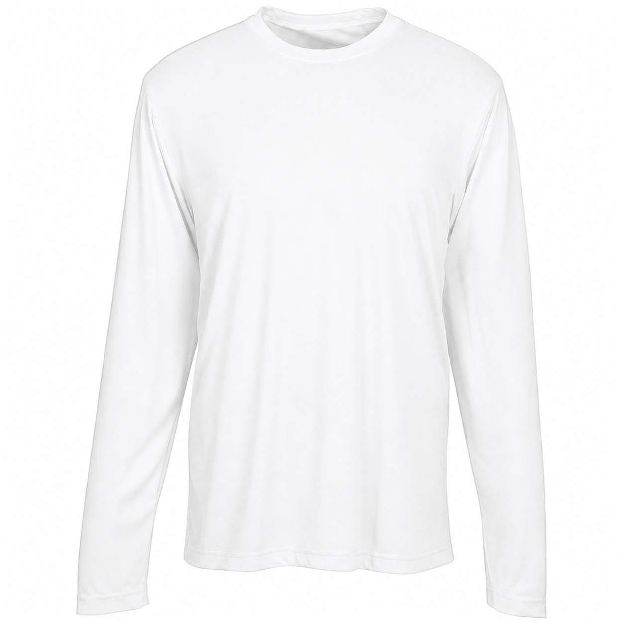 Polyester Long Sleeve Team Shirt — White