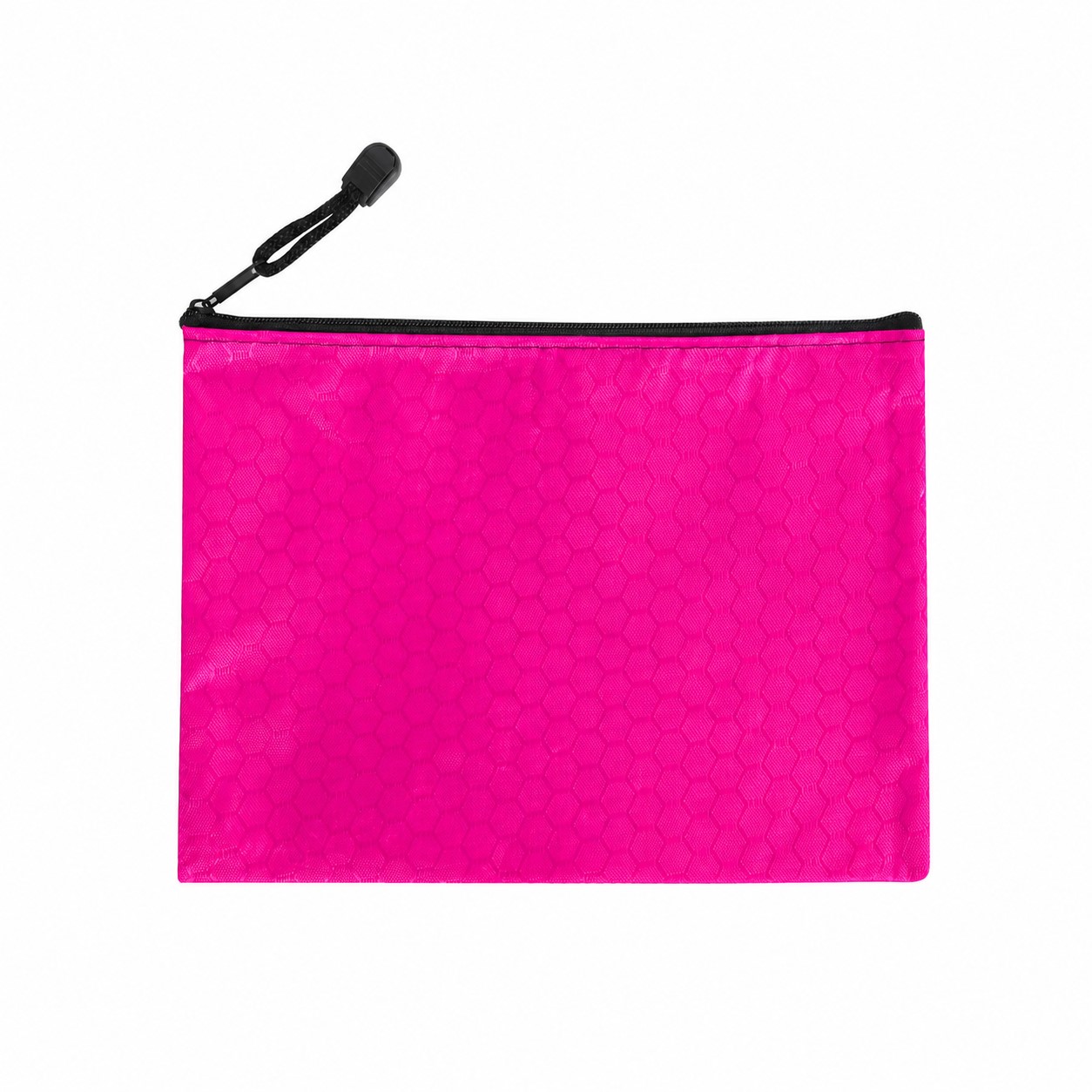 Zippered Storage Canvas Travel Pouch — Fuchsia Pink