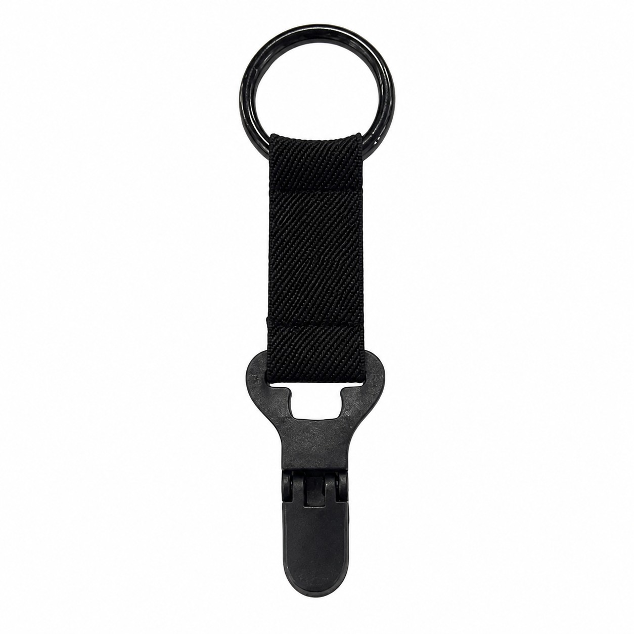 Elastic Woven Hat Clip With Alloy Ring — view 2