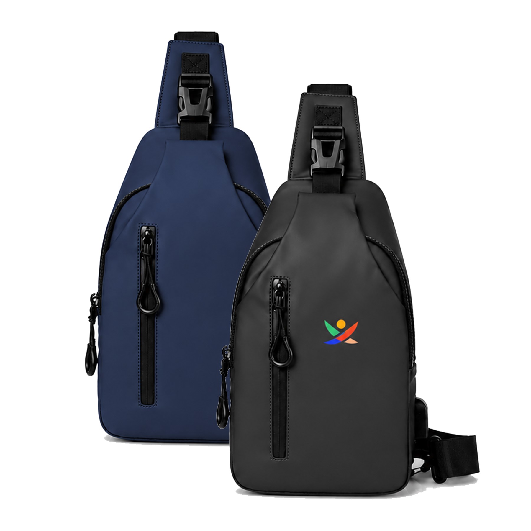 Adjustable Polyester Crossbody Messenger Bag — view 1