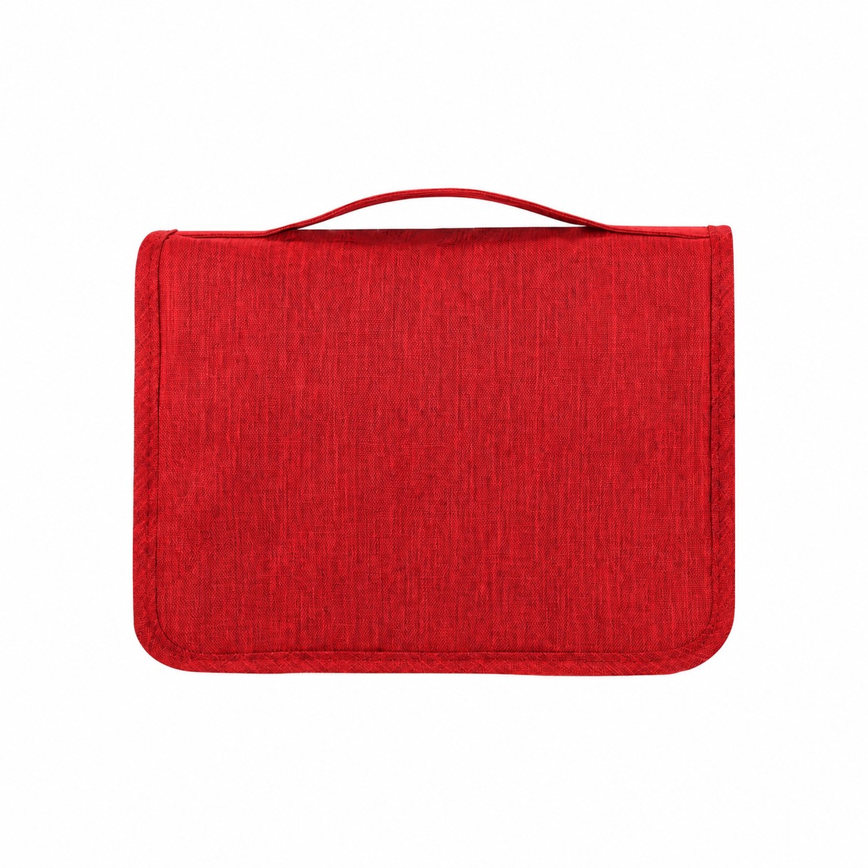 300D Polyester Carry Handles Toiletry Bag — Red