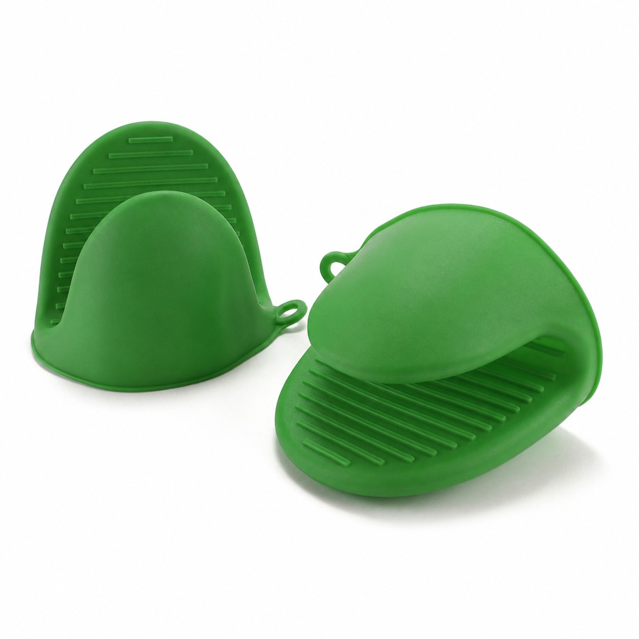 Silicone Finger Grip Oven Clips — Green