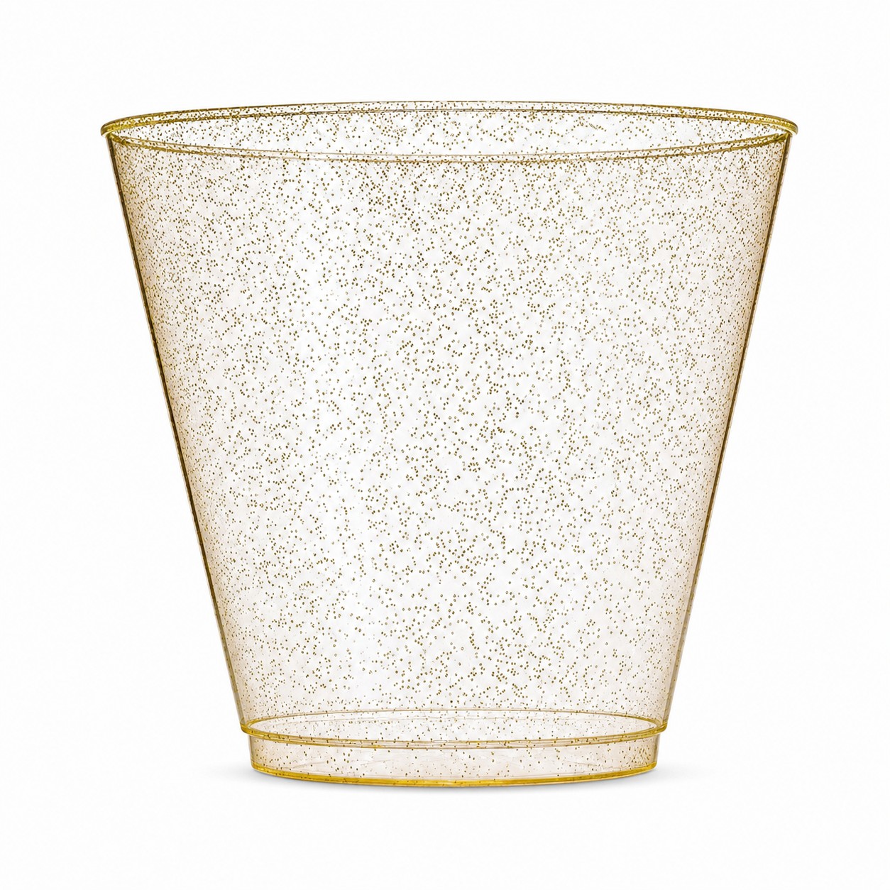 Gold Speckled Nine Ounce Plastic Cup — view 2