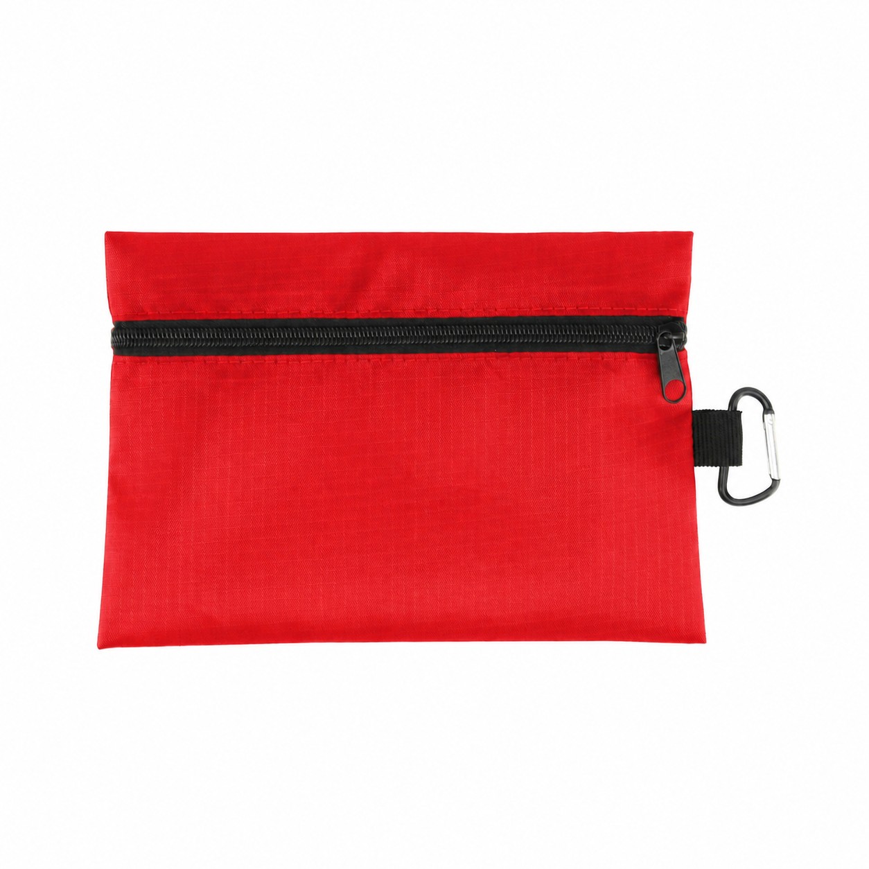Ripstop Zipper Travel Pouch — Red