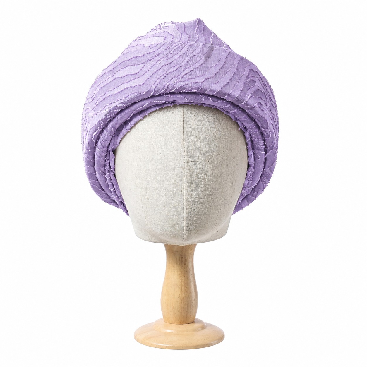 Velvet Textured Headband Wrap — Lavender Purple
