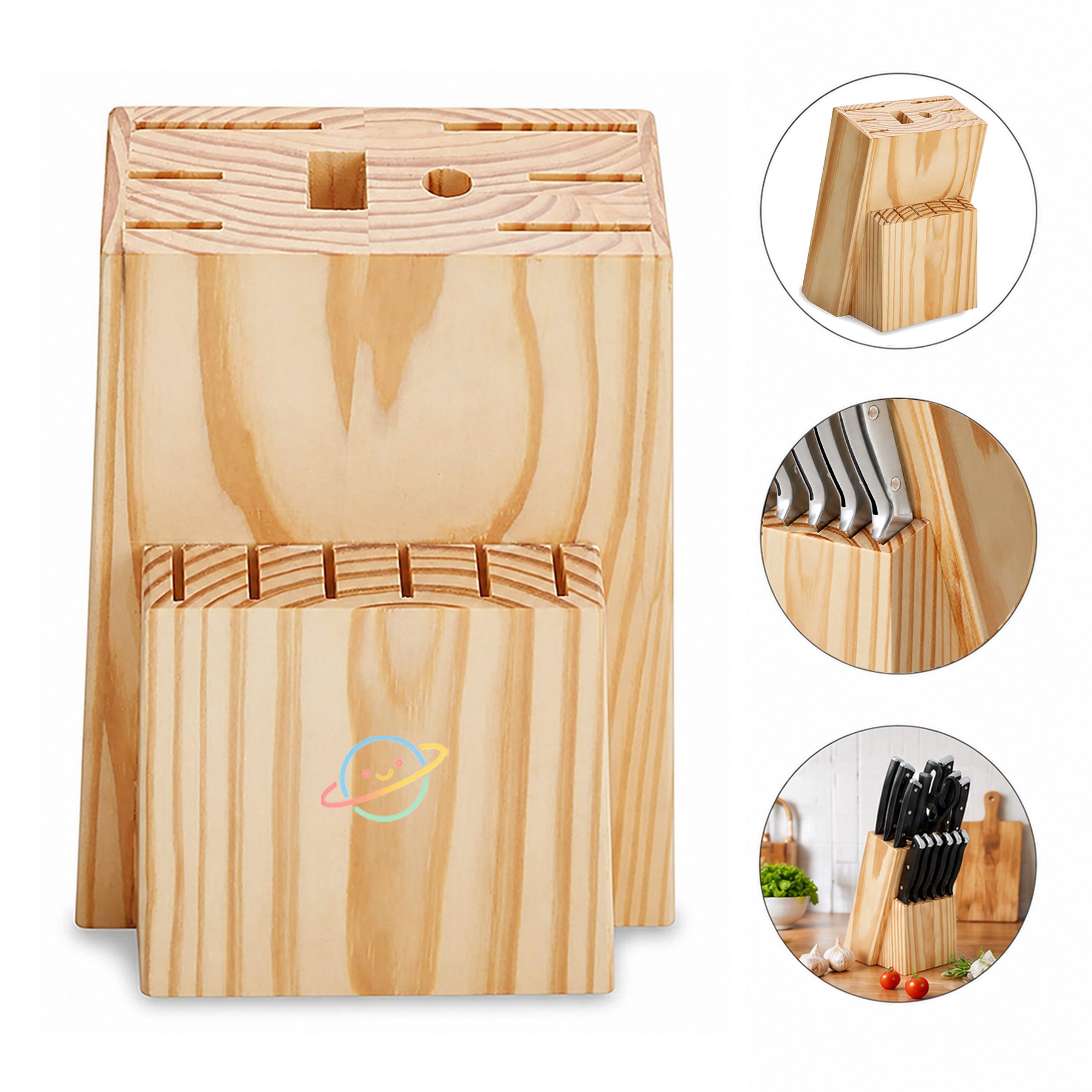 Two Tier ABS Kitchen Knife Block — view 1