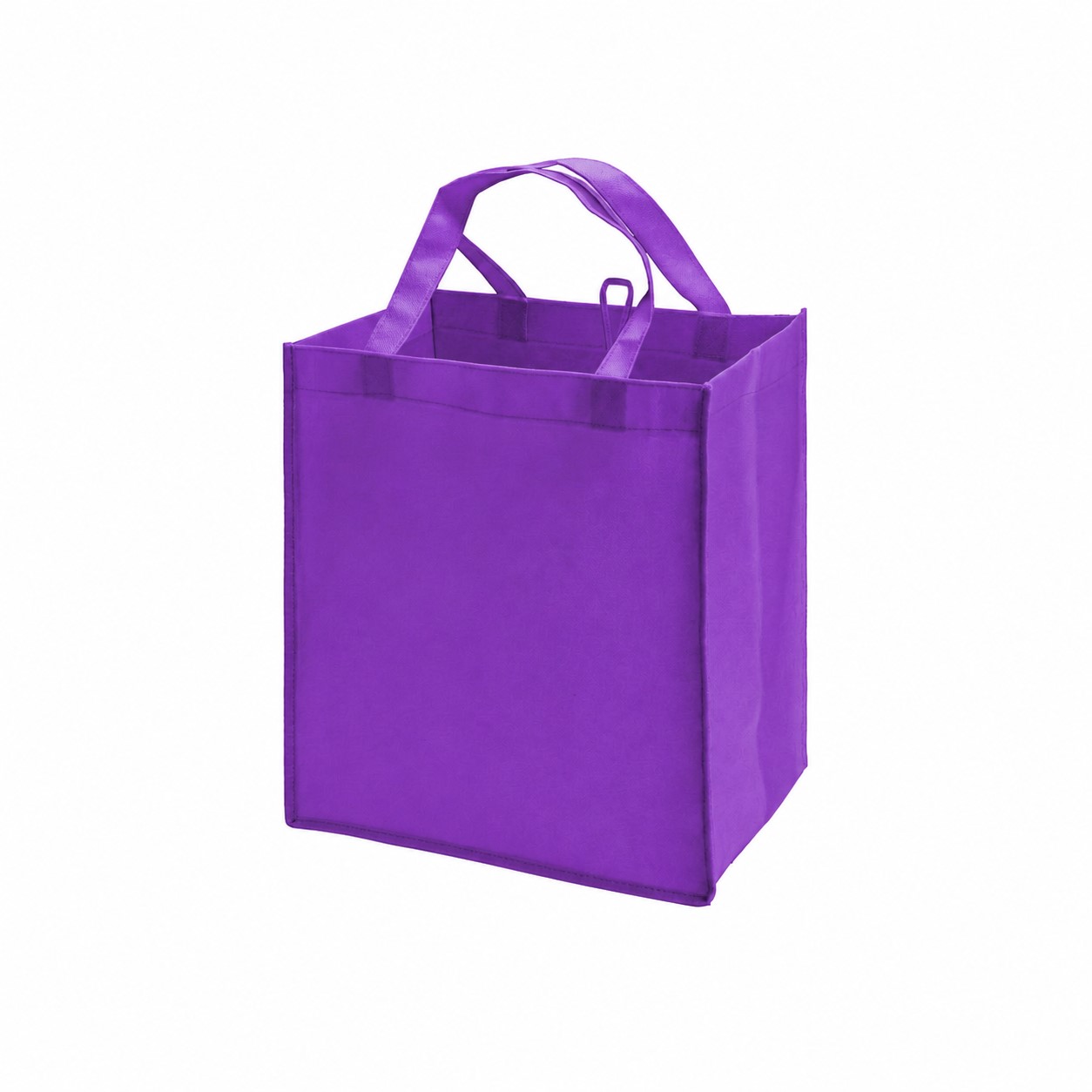 80GSM Non-Woven 16" Reinforced Handles Tote Bag — Purple