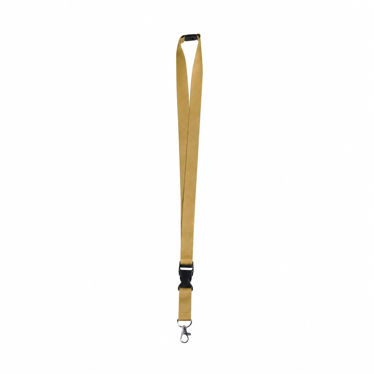 Polyester Breakaway Lanyard With Buckle Release — Brass Gold
