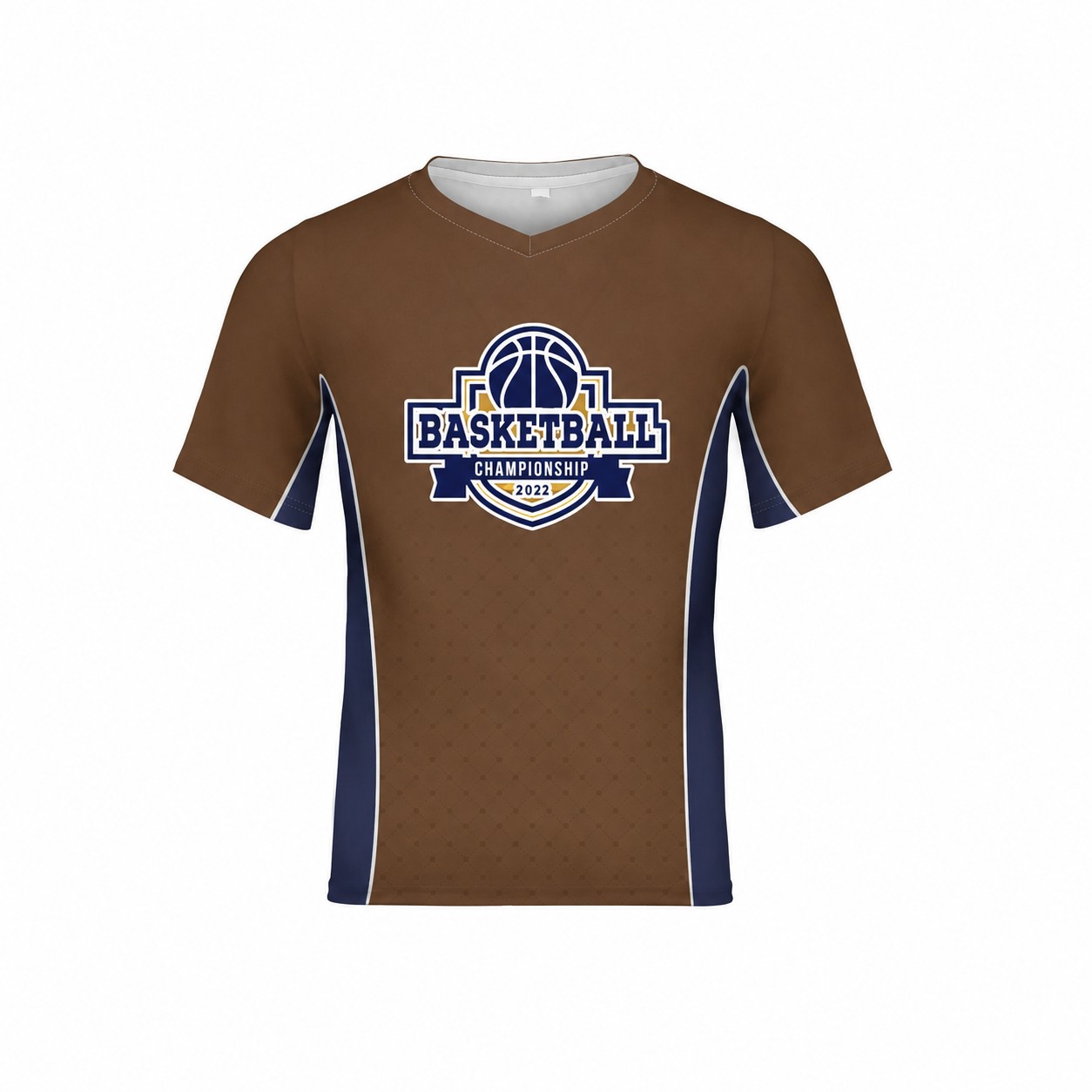 Moisture-Wicking Polyester Crew Neck T-Shirt — Brown