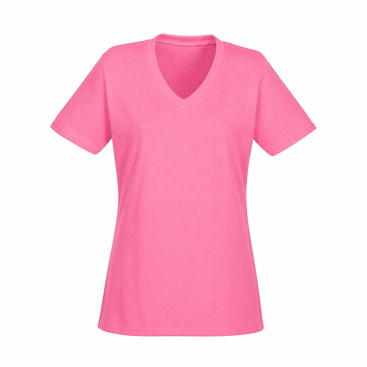 Ladies' Cotton V-Neck T-Shirt — Pink